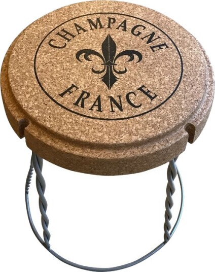 Hpcork Champagnekork som bord eller stol kork/metall Hpcork Champagnekork som bord eller stol kork/metall