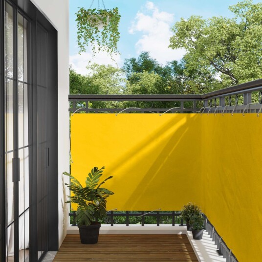  Balkong Skjerm Gul 110 x 1000 cm Oxford Stoff