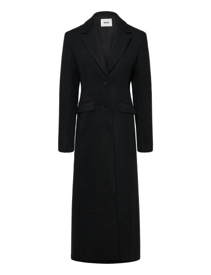 Monki Long Single-Breasted Slim Fit Coat - Black - 42