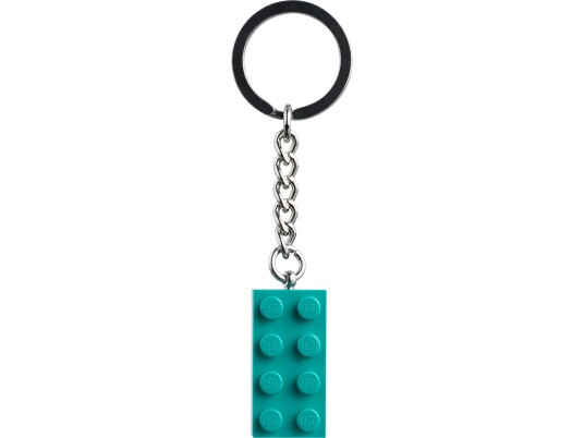 Lego Nøkkelring med turkis 2 x 4 kloss 854303
