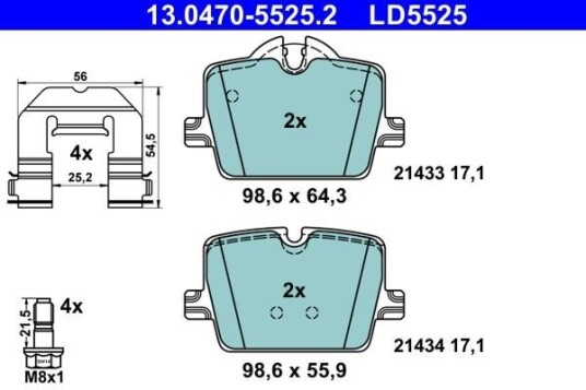 Bremseklosser ATE 13.0470-5525.2