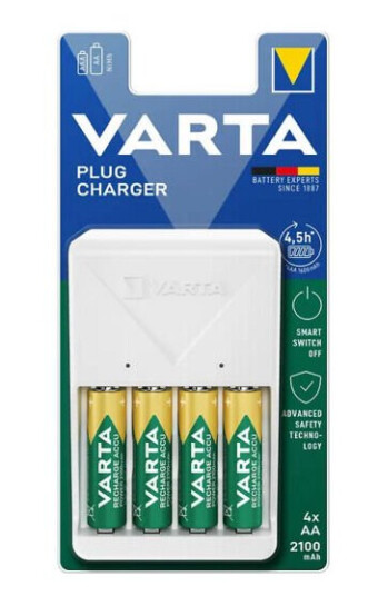 Varta Easy Charger med 4x AA 2100 mAh NiMH Batterier