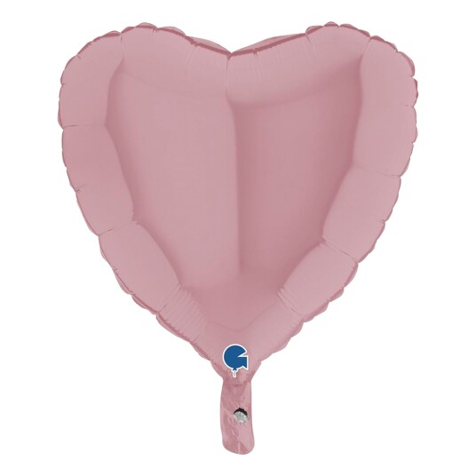 Ballongkungen AB Folieballong Hjerte Matt Pastellrosa - 91 cm
