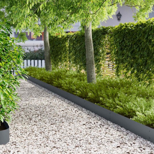 vidaXL Gjerdekant 30 pcs 103 x 20 cm metall Antrasitt