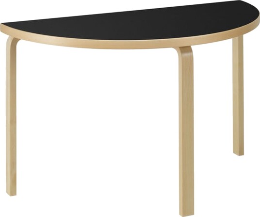 artek 95 Halvrund Spisebord Svart Laminert Bjørk artek 95 Halvrund Spisebord Svart Laminert Bjørk