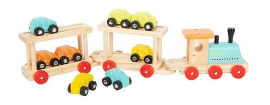 Small Foot  Wooden Train Transporter with Cars 11dlg.