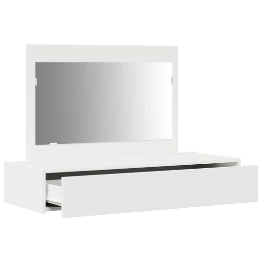 Vegghengt Sminkebord Hvit 100x40x70 cm