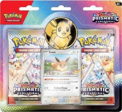 Pokemon Prismatic Evolutions: Pokémon Day 2025 Eevee 2-Pack Blister