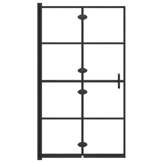 Leddet dusjdør ESG 80x140 cm svart