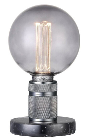 Halo Design - HALO Bordlampe E27, Gun-Black / Marmor base Halo Design - HALO Bordlampe E27, Gun-Black / Marmor base