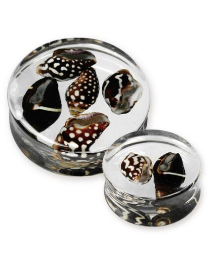 Aab Sea Shells Gjennomsiktig Piercing Plugg Strl 22 mm