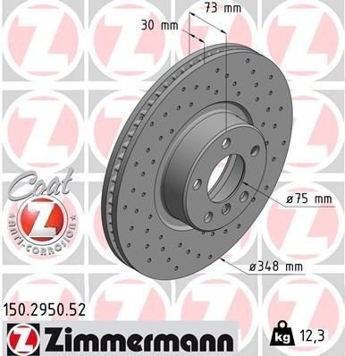 ZIMMERMANN 150.2950.52 Bremseskive ZIMMERMANN 150.2950.52 Bremseskive