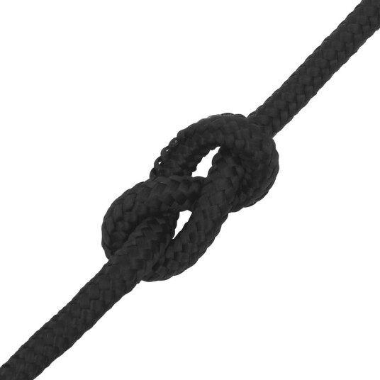 Båttau helsvart 12 mm 50 m polypropylen