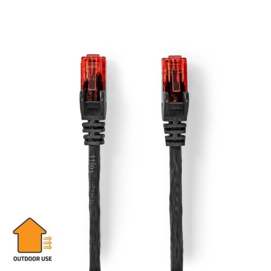 Nedis CAT6 50m U/UTP Utendørs Nettverkskabel RJ45 Sort Nedis CAT6 50m U/UTP Utendørs Nettverkskabel RJ45 Sort