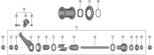 Shimano konus til baknav modell CB-E110