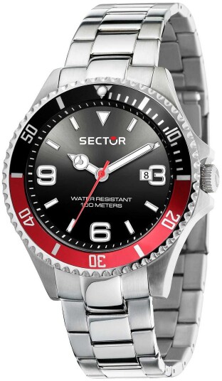 Sector 230 Herreklokke R3253161021 Sort/Stål Ø43 mm