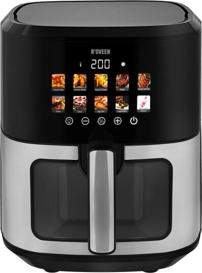 Noveen AF770 X-LINE Airfryer - 6,5L, 1700W - Svart/Sølv