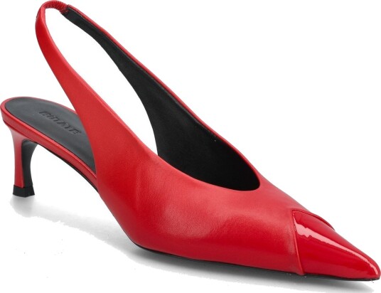 ROTATE Leather Slingback Pump Red 40 ROTATE Leather Slingback Pump Red 40