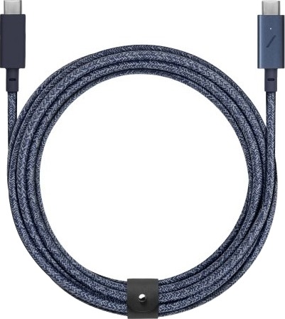 Native Union Belt Cable Pro, 2,4 M, Usb C, Usb C, Usb 2.0, 0,48 Gbit/S, Blå