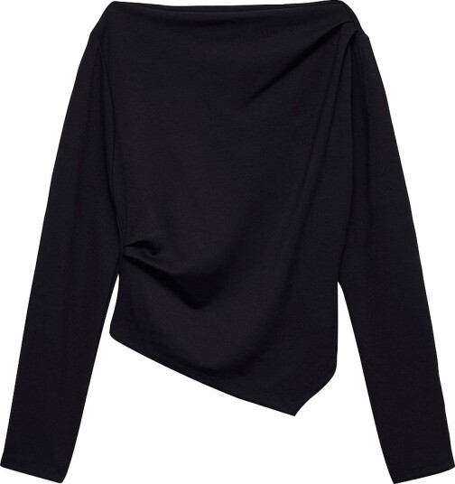 Vero Moda Topp vmMille LS Boatneck Short Top Jrs N Svart Vero Moda Topp vmMille LS Boatneck Short Top Jrs N Svart