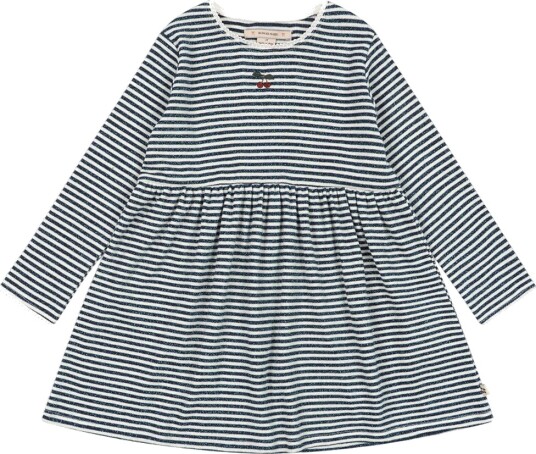 Konges Sløjd Kjole Roli Stripe Formørkelse m. Glitter Konges Sløjd 1½ år (86) Kjole Hvit Marineblå