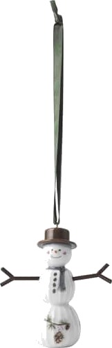 Kähler Hammershøi Christmas snømann hengende 9,5 cm hvit m/ dekor Kähler Hammershøi Christmas snømann hengende 9,5 cm hvit m/ dekor