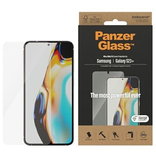 Panzerglass Ultra-Wide Fit Skjermbeskytter for Samsung Galaxy S23+