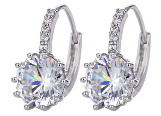 Örhängen - Glittrande ringar diamant Silver / Guld Örhängen - Glittrande ringar diamant Silver / Guld