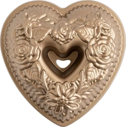Nordic Ware Floral Heart Bakeform 6 cups