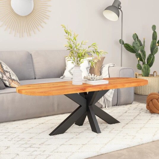 Bordplate 110x40x2,5 cm oval heltre akasie