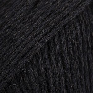 Drops Bomull-Lin Garn Unicolor 16 Sort Drops Bomull-Lin Garn Unicolor 16 Sort