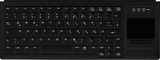 Active Key Industrielt Tastatur Med Styreflate Kompakt Svart Active Key Industrielt Tastatur Med Styreflate Kompakt Svart