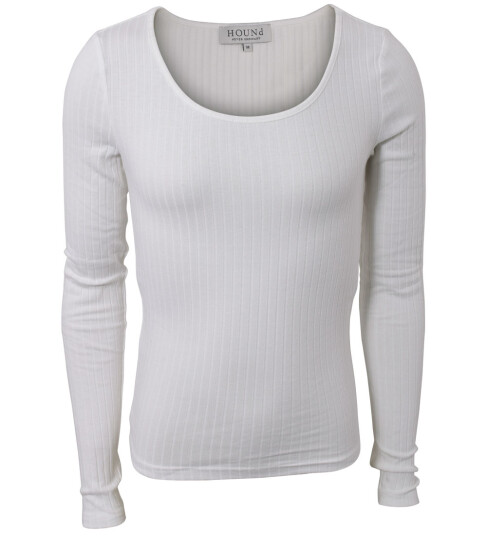 Hound Genser Rib Off White 8 år 128 Genser Hvit