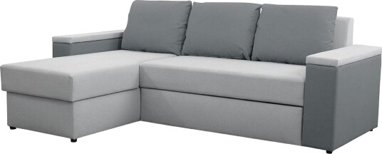 Herosa 3 seters Sovesofa med Divan med Oppbevaring Grå