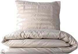 Aumi Collection Stripete dynetrekksett 150 x 210 cm Beige