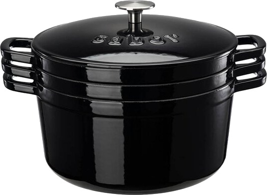 Sabor Classic støpejernsgrytesett 3 stk 1,6L + 3L + 4,9L svart Sabor Classic støpejernsgrytesett 3 stk 1,6L + 3L + 4,9L svart