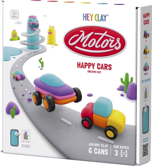 Tm Toys Hey Clay Kreativt Byggesett Med Biler 3 Stk