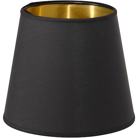 Mia L Lampeskjerm Svart/Gull 24 cm