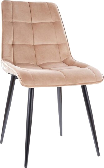 Begin Spisestol - Fløyel/Beige/Svart