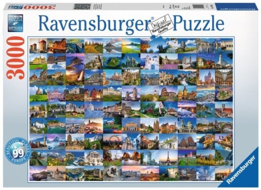 Ravensburger 99 Beautiful Places In Europe 3000 Stykker By