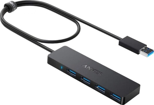 USB Hub Anker, 4 x USB-A 3.0, sort A7516016