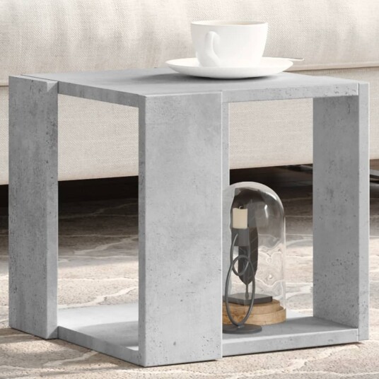 Salongbord betonggrå 32x32x30 cm konstruert tre 848146 Salongbord betonggrå 32x32x30 cm konstruert tre 848146