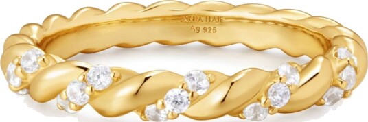 Pan Jewelry ANIA HAIE GOLD SPARKLE TWISTED RING R075 01G 56