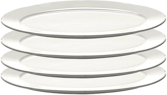 Serax Silhouette oval tallerken S 10x18,5 cm 4 pakn. White