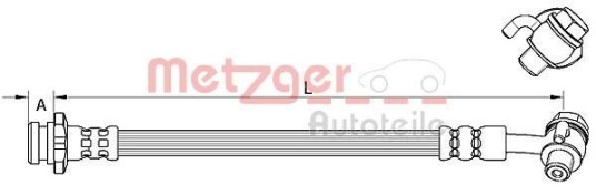 Bremseslange METZGER 4111585