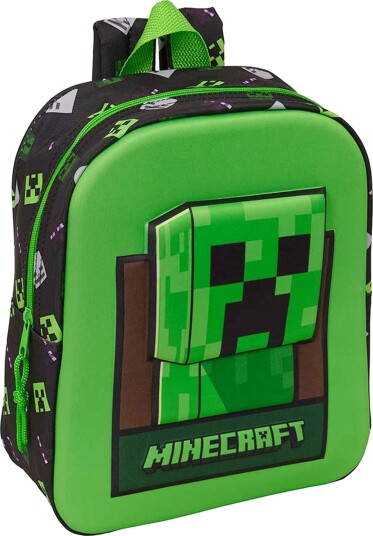 Minecraft Mini 3D Ryggsekk 6L Grønn