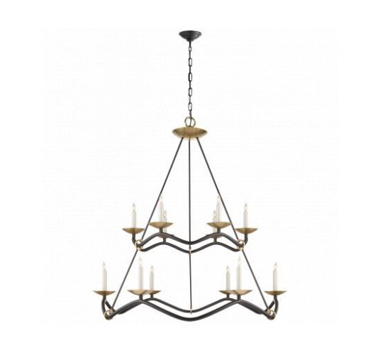 Choros Two-Tier Chandelier Black Choros Two-Tier Chandelier Black