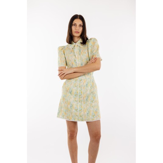 Zoe Skirt Yellow AOP XS A-shaped skirt