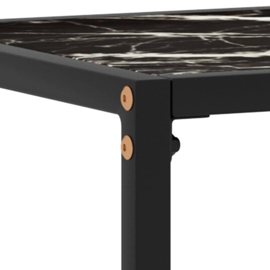 vidaXL Konsollbord svart 60x35x75 cm herdet glass