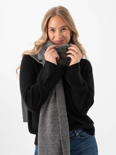 Selected Femme Maline Knit Scarf Grå ONE SIZE